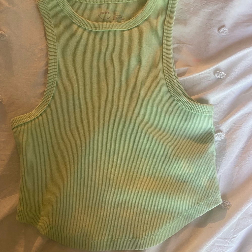 Aerie Light Green Ribbed Tank Top